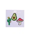 Madden Girl Peel & Stick Multi Icon Patch In Cactus,avocado,mushroom
