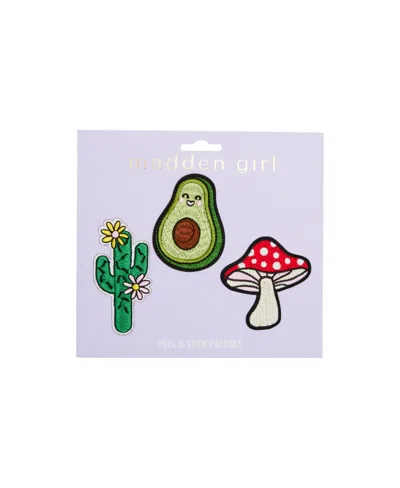Madden Girl Peel & Stick Multi Icon Patch In Cactus,avocado,mushroom