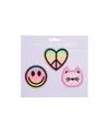 Madden Girl Peel & Stick Multi Icon Patch In Rainbow Smiley,peace Heart,cat