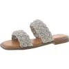 Madden Girl Piaaa Womens Square Toe Chunky Strap Slide Sandals In Multi