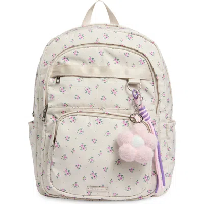 Madden Girl Polka Dot Nylon Dome Backpack In White
