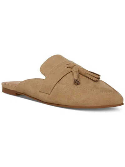 Madden Girl Preppiee Womens Pointed Toe Flat Mules In Beige