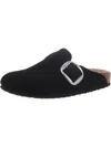 Madden Girl Prim Womens Faux Suede Closed Toe Mule Sandals In Black