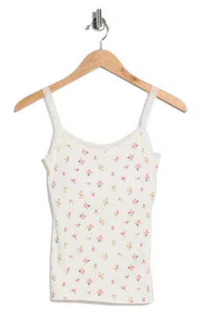 Madden Girl Printed Lace Trim Cami In Multi