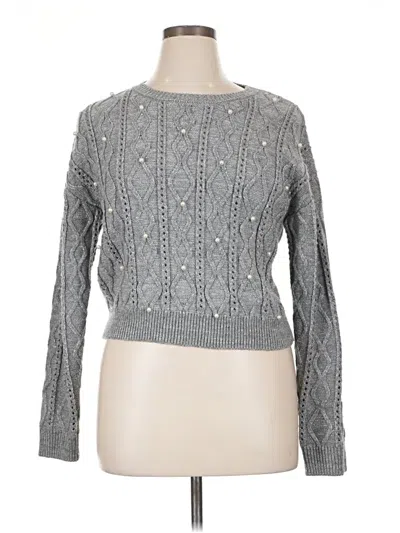 Pre-owned Madden Girl Pullover Sweater In Gray