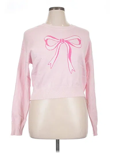 Pre-owned Madden Girl Pullover Sweater In Pink
