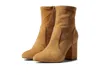 Madden Girl Rangerr Boots Womens 8.5 Tan Micro Leather Side Zipper Bootie Khd351