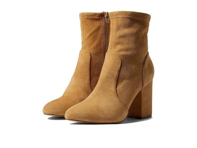 Madden Girl Rangerr Boots Womens 8.5 Tan Micro Leather Side Zipper Bootie Khd351