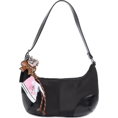 Madden Girl Recycled Polyester Shoulder Bag In Black