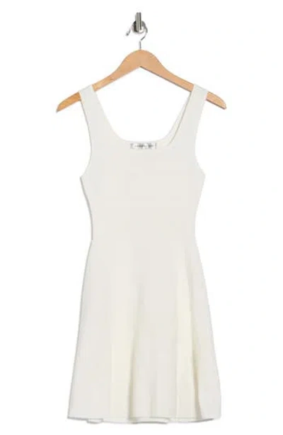 Madden Girl Rib Fit & Flare Minidress In White