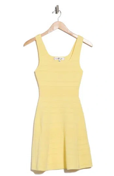 Madden Girl Rib Fit & Flare Minidress In Yellow
