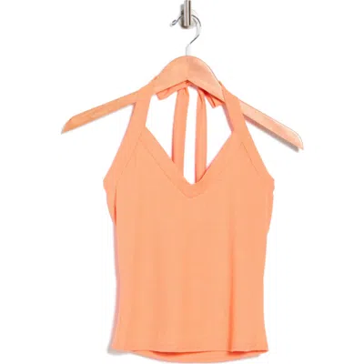 Madden Girl Rib Halter Top In Pink