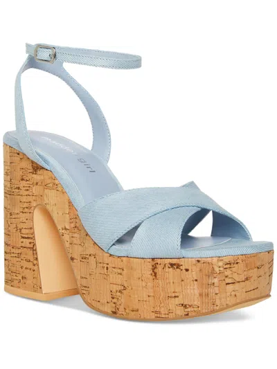 Madden Girl Riio Womens Warm Lifestyle Block Heel In Blue