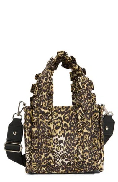 Madden Girl Ruffle Nylon Mini Tote In Brown