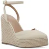 Madden Girl Scoutt Womens Denim Wedge Heels In Multi