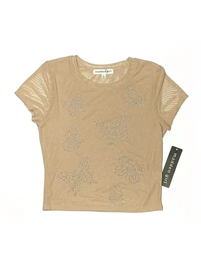Madden Girl Short Sleeve Blouse In Brown