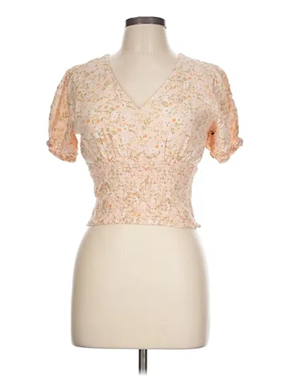 Pre-owned Madden Girl Short Sleeve Blouse In Orange