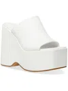 MADDEN GIRL SHOUT WOMENS FAUX LEATHER SQUARE TOE WEDGE SANDALS