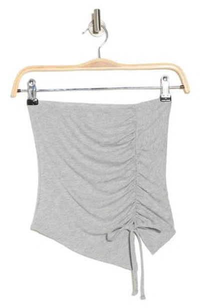 Madden Girl Side Ruching Tube Top In Gray