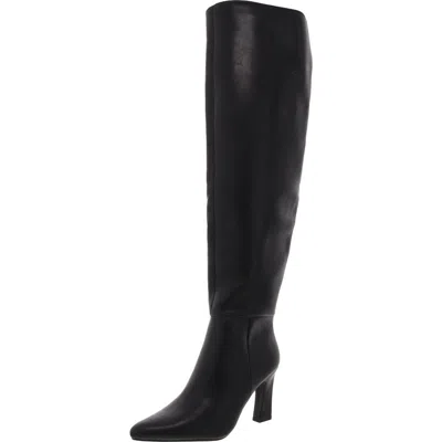 Madden Girl Sizzlee Womens Solid Faux Leather Over-the-knee Boots In Black