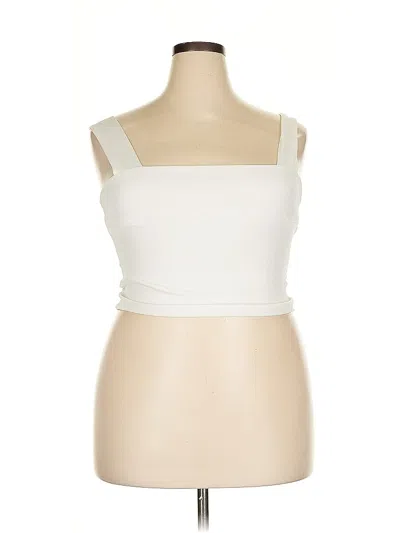 Pre-owned Madden Girl Sleeveless Top Ivory Strapless Neckline Tops In White