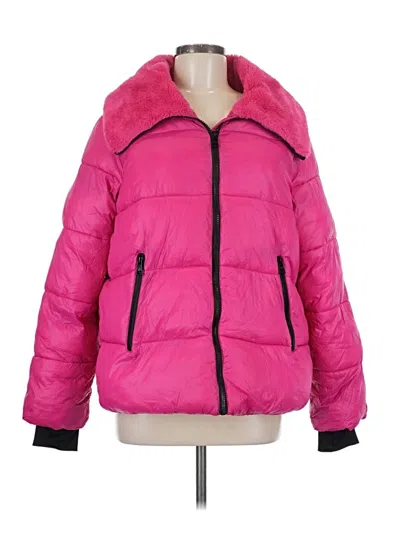 Pre-owned Madden Girl Snow Jacket In Pink