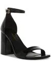 Madden Girl Sstar Womens Patent Ankle Strap Block Heel In Black