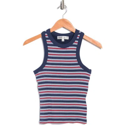 Madden Girl Stripe Rib Tank In Blue