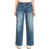 Madden Girl Studded Loose Fit Wide Leg Jeans In Blue