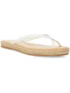 Madden Girl Tahiti Womens Slip On Warm Thong Sandals In White