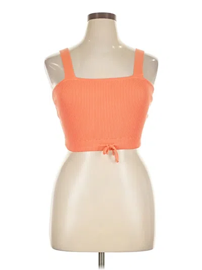 Pre-owned Madden Girl Tank Top Orange Strapless Neckline Tops