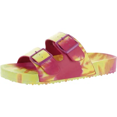 Madden Girl Teddy Womens Slip On Footbed Sandals In Multi