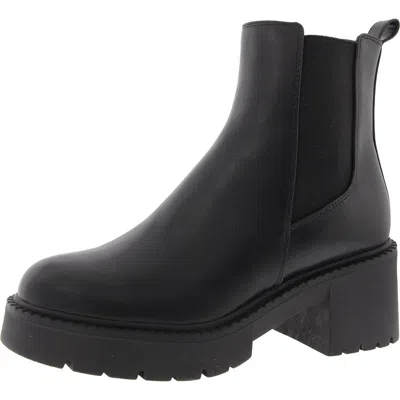 Madden Girl Tianna Womens Faux Suede Ankle Chelsea Boots In Black