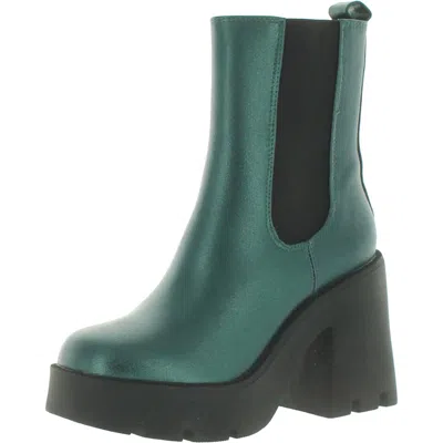 Madden Girl Tippah Womens Faux Leather Mid-calf Boots In Green