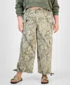 Madden Girl Trendy Plus Size Camouflage Utility Joggers In Green