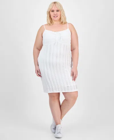 Madden Girl Trendy Plus Size Mini Dress In Cream