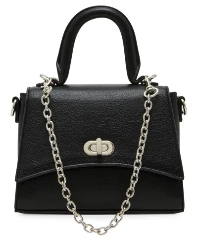 Madden Girl Trissa Turn Lock Satchel Bag In Black