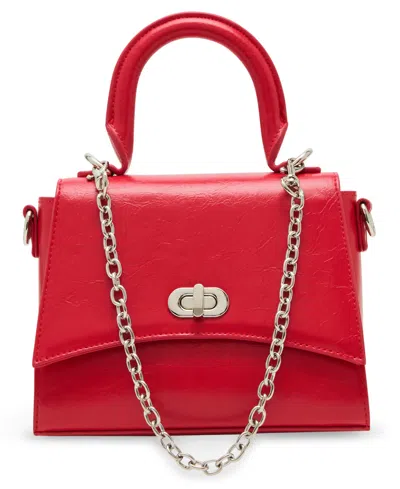 Madden Girl Trissa Turn Lock Satchel Bag In Red