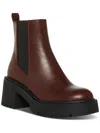 Madden Girl Trust Womens Faux Suede Lug Sole Chelsea Boots In Gold