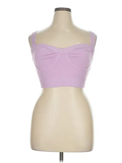 Pre-owned Madden Girl Tube Top Purple Strapless Neckline Tops