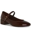 Madden Girl Tutuu Block-heel Mary Jane Flats In Dark Brown Patent