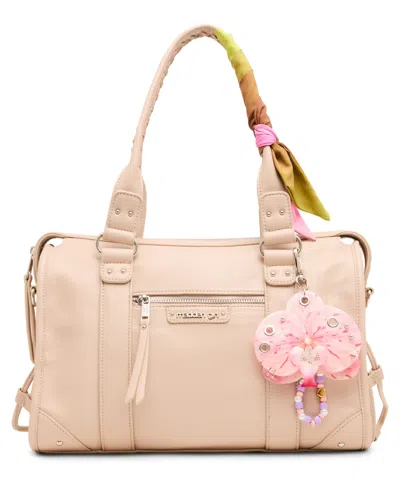 Madden Girl Vander Medium Scarf Detail Bowler Handbag In Brown