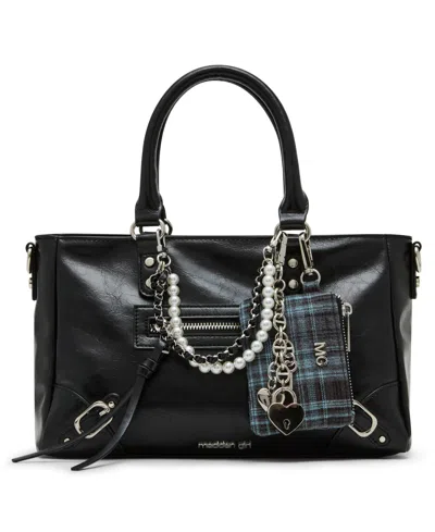 Madden Girl Violetc Crinkle Zipper Handbag In Black