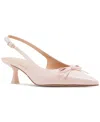 Madden Girl Vogue Bow Slingback Kitten-heel Pumps In Rose Patent
