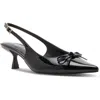 Madden Girl Vogue Womens Slingback Pointed Toe Kitten Heels In Black