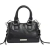 Madden Girl Whipstitch Top Handle Mini Satchel In Black