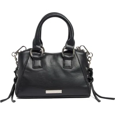Madden Girl Whipstitch Top Handle Mini Satchel In Black