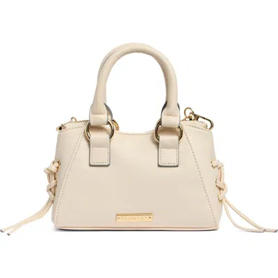 Madden Girl Whipstitch Top Handle Mini Satchel In Linen