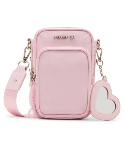 Madden Girl Willowh Nylon Cellphone Crossbody Bag In Pink Quartz