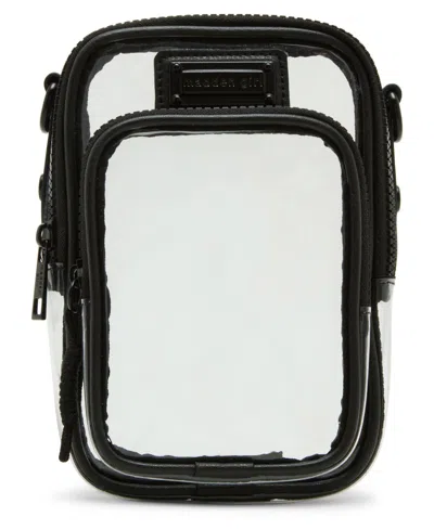 Madden Girl Willowv Clear Cellphone Crossbody Bag In Black